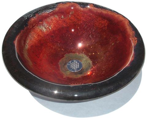 Picture of Copper Storm II Round Self-Rimming Glass Sink