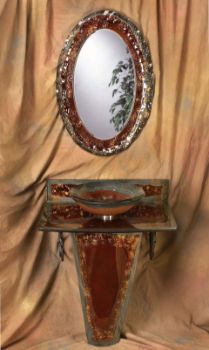Picture of Copper Storm Vignette Bathroom Pedestal