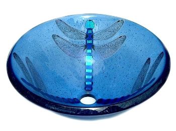 Picture of Blue Dragonfly Vessel Sink