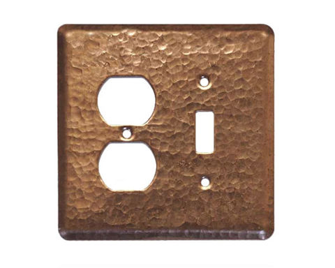 Picture of 2 gang Duplex-Toggle Copper Switch Plate Cover
