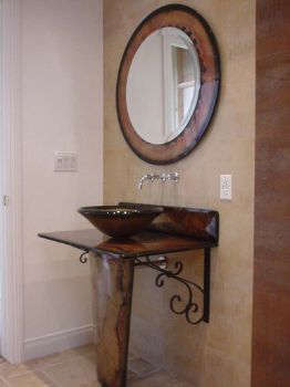 Picture of Tuscan Fire Vignette Bathroom Pedestal