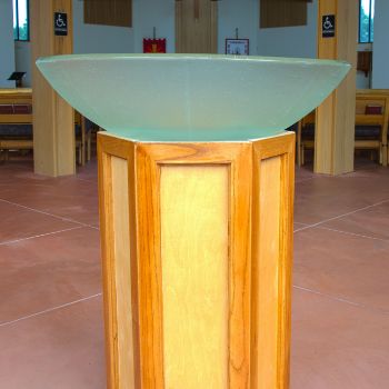 Picture of Glass Baptismal Font