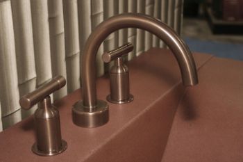 Picture of Sonoma Forge | Bathroom Faucet | WherEver Gooseneck | Deck Mount