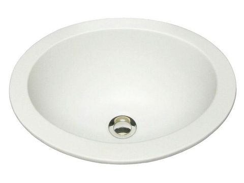 Picture of Hand Crafted Sink | 17" Self-Rimming Oval Ceramic Sink with Flat Rim