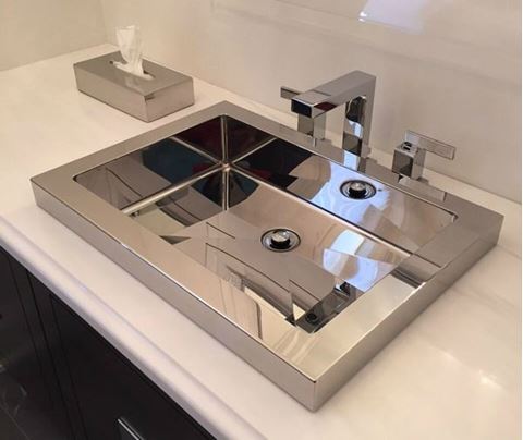 Picture of Rectangular Stainless Steel Bath Sink