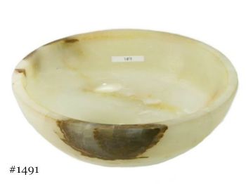 Picture of SoLuna White Onyx Flat Rim Vessel