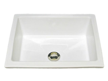 Hand Crafted Sink | 16" Rectangle Undermount Ceramic Sink with Flat Bottom