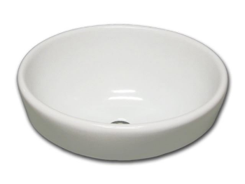 Picture of Hand Crafted Sink | 16" Oval Half-Exposed Drop-in Ceramic Sink