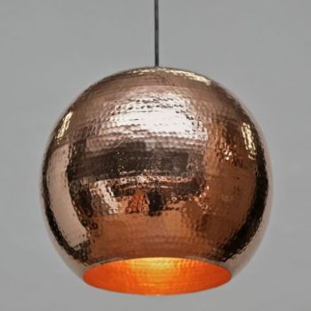 SoLuna Copper Lights | Globe Pendant Light | Polished Copper