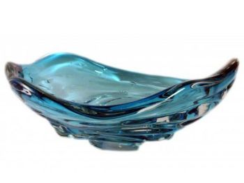 Blown Glass Sink | Copper Blue