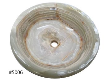 Picture of SoLuna White Rounded Onyx Vessel Bath Sink - Sale