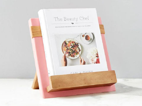 Picture of Reclaimed Wood Cook Book / iPad Holder in Pink