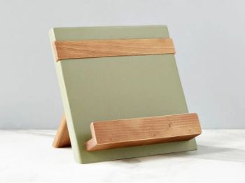 Picture of Reclaimed Wood Cook Book and iPad Holder in Sage