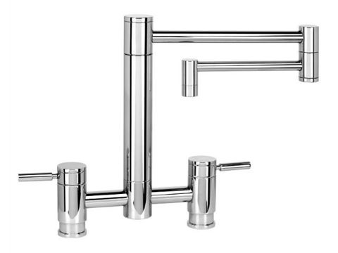 Picture of Waterstone Hunley Bridge Kitchen Faucet with 18" Articulated Spout