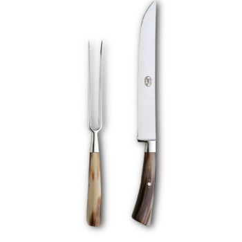 Picture of Coltellerie Berti Hand Forged Carving Knives Set of 2  - Ox Horn