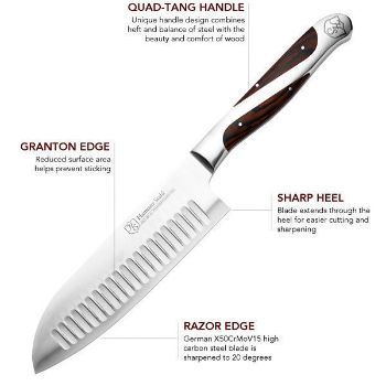 Picture of Heritage Steel 5.5" Santoku Knife by Hammer Stahl
