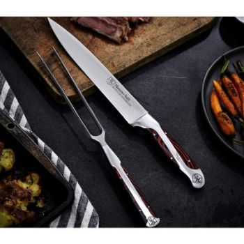 Picture of Heritage Steel Carving Knife & Fork Set by Hammer Stahl