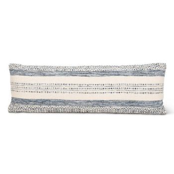Picture of Handwoven Indigo Striped Pillow 14x40