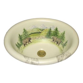 Hand Painted Sink | Bear Tracks