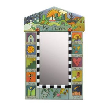 Sticks Hand Painted Furniture | Small Mirror | Go Places
