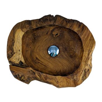 Teak Wood Vessel Sink  |  Free-form  | 299