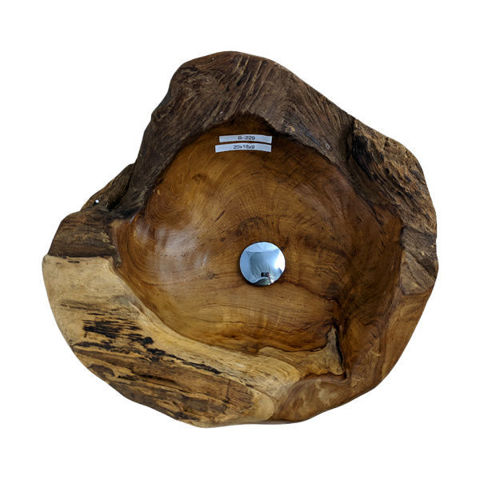 Teak Wood Vessel Sink  |  Free-form  | 229