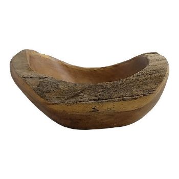 Teak Wood Vessel Sink  |  Free-form  | B143