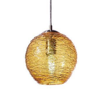 Blown Glass Pendant Light | Round Stella | Gold