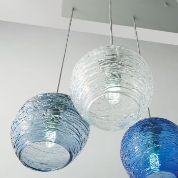 Blown Glass Pendant Light | Round Stella