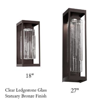 Picture of Maison Outdoor Sconce - Clear Ledgestone Glass