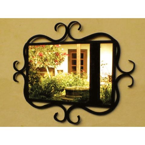 Picture of Wrought Iron Mirror Frame with Curved Details